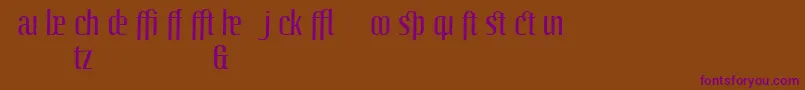 LinotypeoctaneRegularadd Font – Purple Fonts on Brown Background