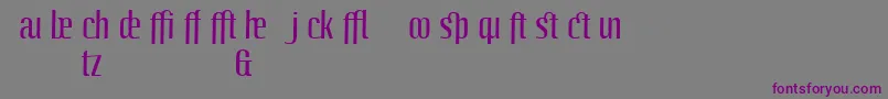 LinotypeoctaneRegularadd-fontti – violetit fontit harmaalla taustalla