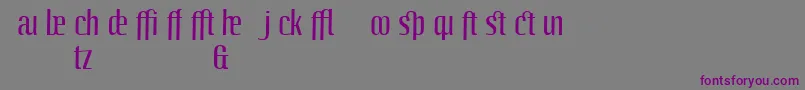 LinotypeoctaneRegularadd-Schriftart – Violette Schriften auf grauem Hintergrund