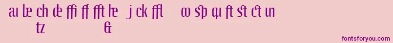 LinotypeoctaneRegularadd Font – Purple Fonts on Pink Background