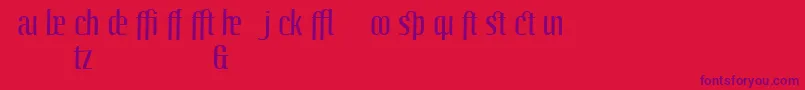 LinotypeoctaneRegularadd-fontti – violetit fontit punaisella taustalla