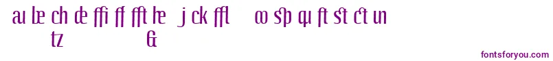 Шрифт LinotypeoctaneRegularadd – фиолетовые шрифты на белом фоне