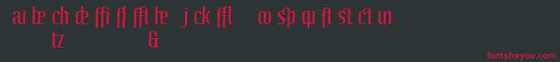 Шрифт LinotypeoctaneRegularadd – красные шрифты на чёрном фоне