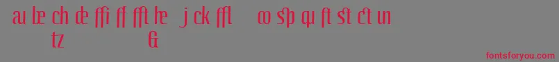 LinotypeoctaneRegularadd Font – Red Fonts on Gray Background