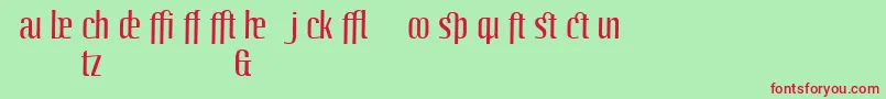 LinotypeoctaneRegularadd Font – Red Fonts on Green Background