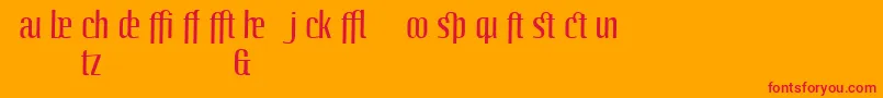 フォントLinotypeoctaneRegularadd – オレンジの背景に赤い文字