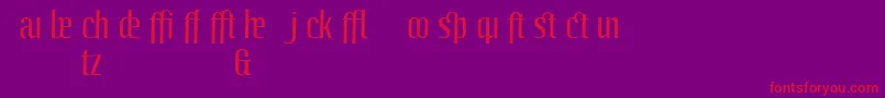 LinotypeoctaneRegularadd-Schriftart – Rote Schriften auf violettem Hintergrund