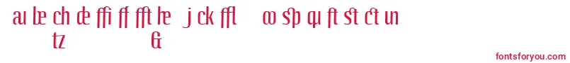 LinotypeoctaneRegularadd-Schriftart – Rote Schriften auf weißem Hintergrund