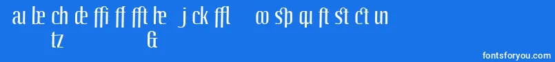 Шрифт LinotypeoctaneRegularadd – белые шрифты на синем фоне