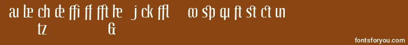 フォントLinotypeoctaneRegularadd – 茶色の背景に白い文字