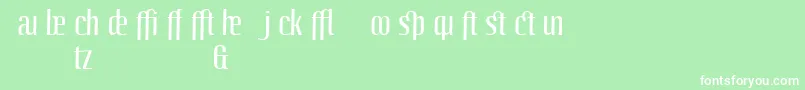 LinotypeoctaneRegularadd Font – White Fonts on Green Background