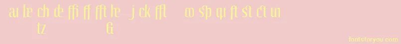 Шрифт LinotypeoctaneRegularadd – жёлтые шрифты на розовом фоне