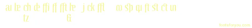 フォントLinotypeoctaneRegularadd – 白い背景に黄色の文字