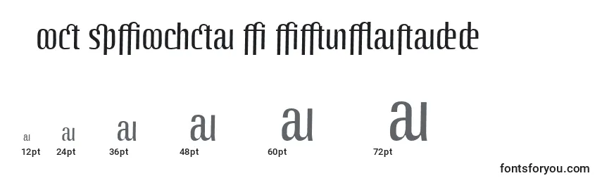 Größen der Schriftart LinotypeoctaneRegularadd