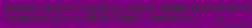 フォントGallowsPole3 – 紫の背景に黒い文字