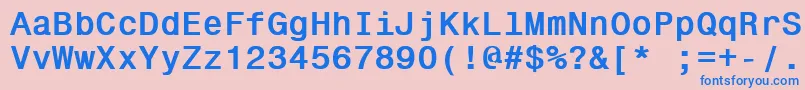 フォントGallowsPole3 – ピンクの背景に青い文字