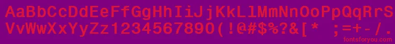 フォントGallowsPole3 – 紫の背景に赤い文字