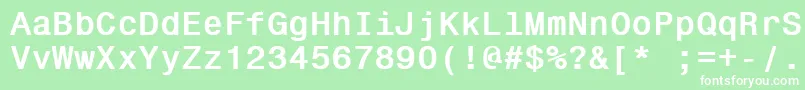 フォントGallowsPole3 – 緑の背景に白い文字