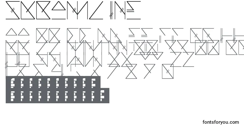Шрифт Skramline – алфавит, цифры, специальные символы