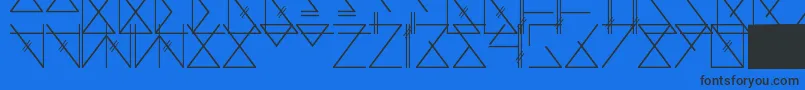 Skramline Font – Black Fonts on Blue Background