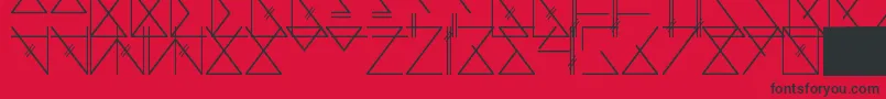 Skramline Font – Black Fonts on Red Background