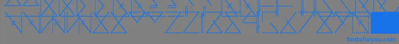 Skramline Font – Blue Fonts on Gray Background