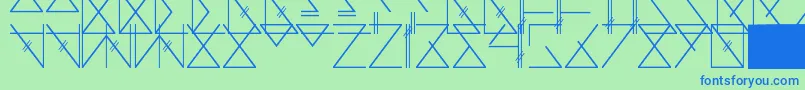 Skramline Font – Blue Fonts on Green Background