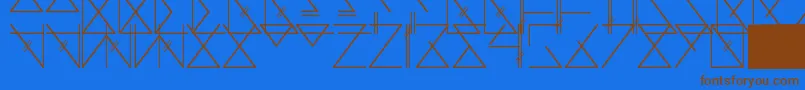 Шрифт Skramline – коричневые шрифты на синем фоне