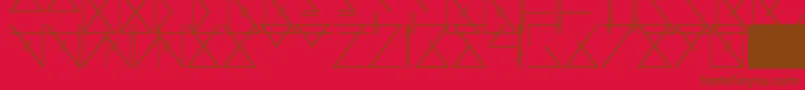 フォントSkramline – 赤い背景に茶色の文字