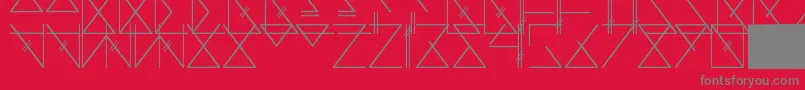 Skramline Font – Gray Fonts on Red Background