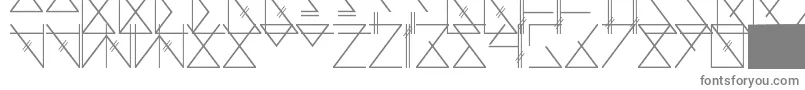 フォントSkramline – 白い背景に灰色の文字