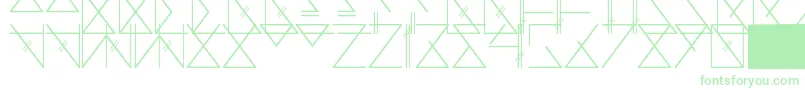 Fonte Skramline – fontes verdes em um fundo branco