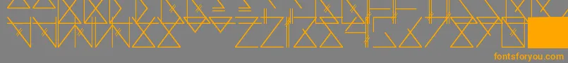 Skramline Font – Orange Fonts on Gray Background
