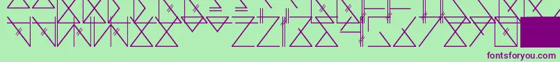 Skramline Font – Purple Fonts on Green Background