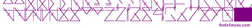 Skramline-Schriftart – Violette Schriften auf weißem Hintergrund