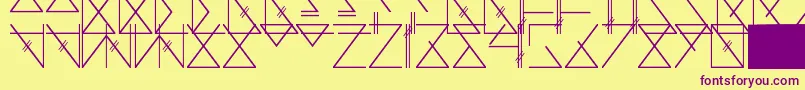 Skramline Font – Purple Fonts on Yellow Background