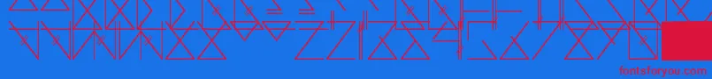 フォントSkramline – 赤い文字の青い背景