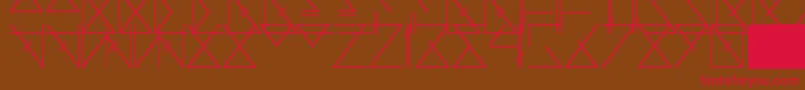 Skramline Font – Red Fonts on Brown Background