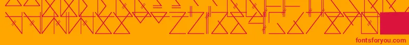 Skramline Font – Red Fonts on Orange Background