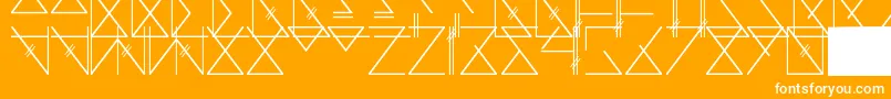 フォントSkramline – オレンジの背景に白い文字