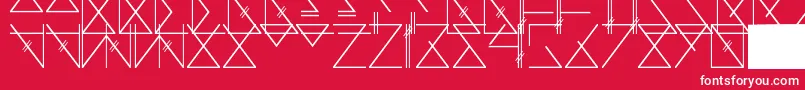 Skramline Font – White Fonts on Red Background