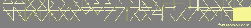 フォントSkramline – 黄色のフォント、灰色の背景