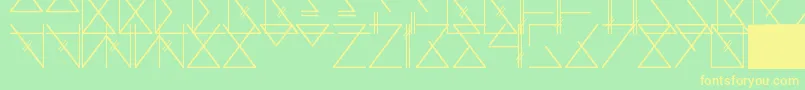 Skramline Font – Yellow Fonts on Green Background
