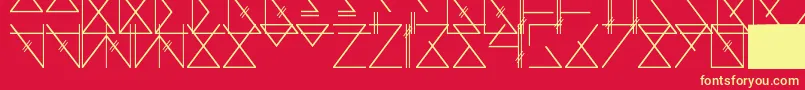 フォントSkramline – 黄色の文字、赤い背景