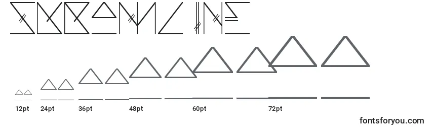 Размеры шрифта Skramline