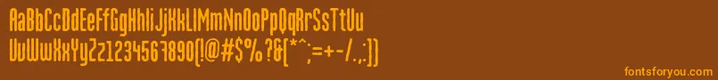 MartencyrRough Font – Orange Fonts on Brown Background