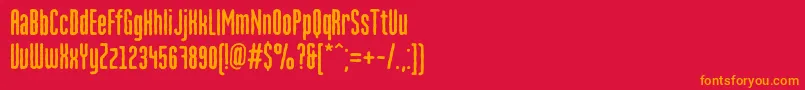 MartencyrRough Font – Orange Fonts on Red Background