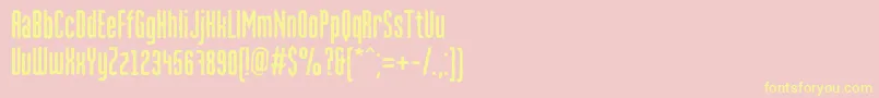 MartencyrRough Font – Yellow Fonts on Pink Background