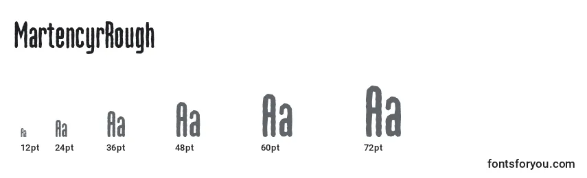 MartencyrRough Font Sizes