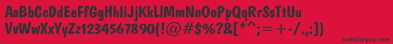 Domb Font – Black Fonts on Red Background